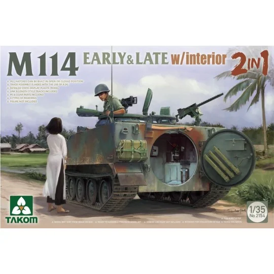 M114 EARLY & LATE w/interior 2in1, 1/35 - Takom TAK2154