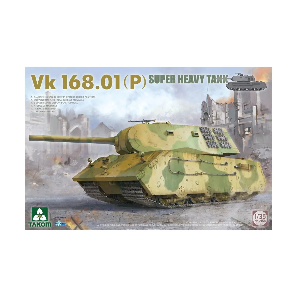 Vk 168.01(P) Super Heavy Tank - Takom TAK2158
