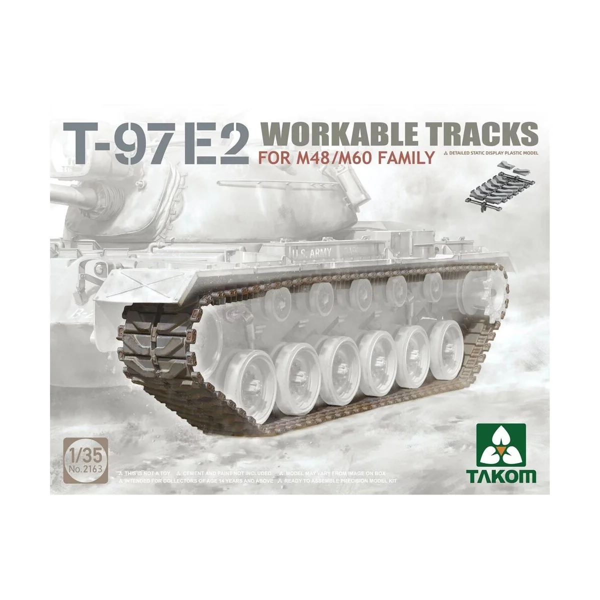 T-97E2 WORKABLE TRACKS FOR M48/M60 FAMILY - Takom TAK2163