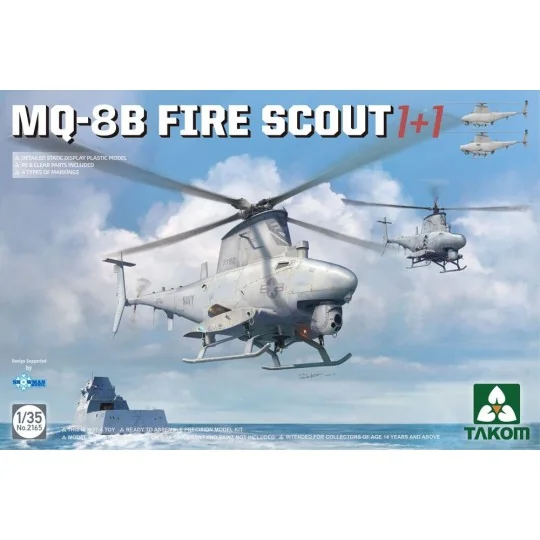 MQ-8B FIRE SCOUT 1+1, 1/35 - Takom TAK2165 MQ-8B FIRE SCOUT 1+1, 1/35 - Takom TAK2165