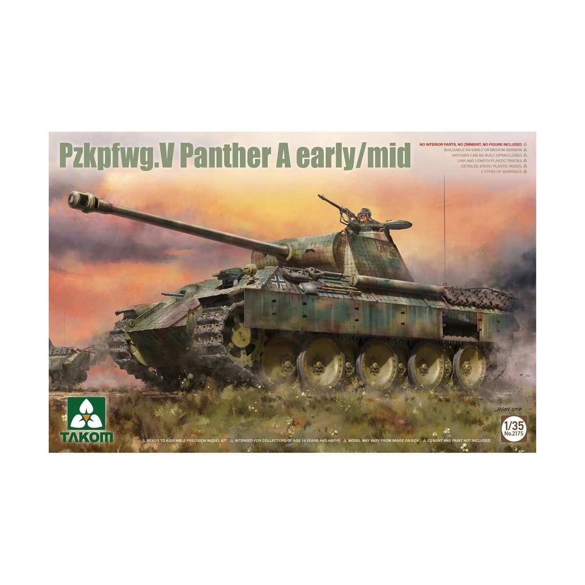 Pzkpfwg.V Panther A early/mid, 1/35 - Takom TAK2175