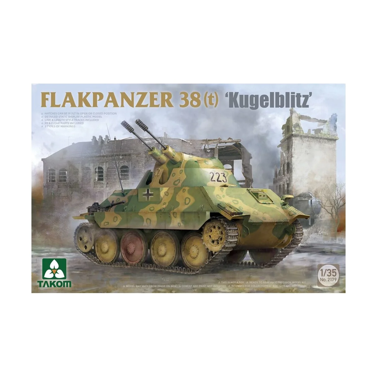 Flakpanzer 38(t) 'Kugelblitz', 1/35 - Takom TAK2179 Flakpanzer 38(t) 'Kugelblitz', 1/35 - Takom TAK2179