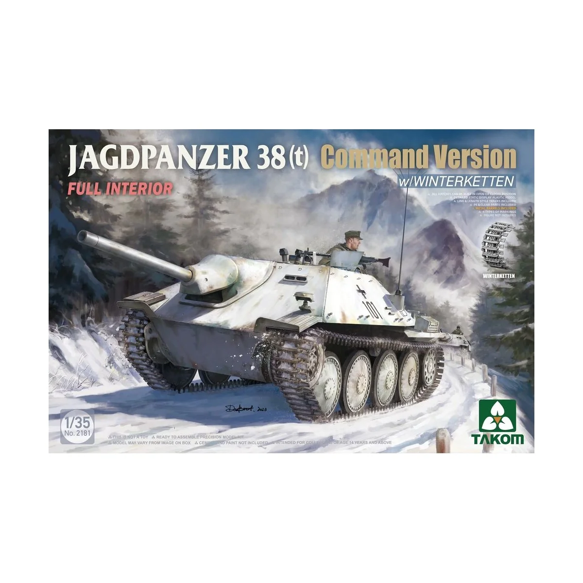 Jagdpanzer 38(t) Command Version w/ Winterketten Full Interior, 1/3... Jagdpanzer 38(t) Command Version w/ Winterketten Full Interior, 1/3...