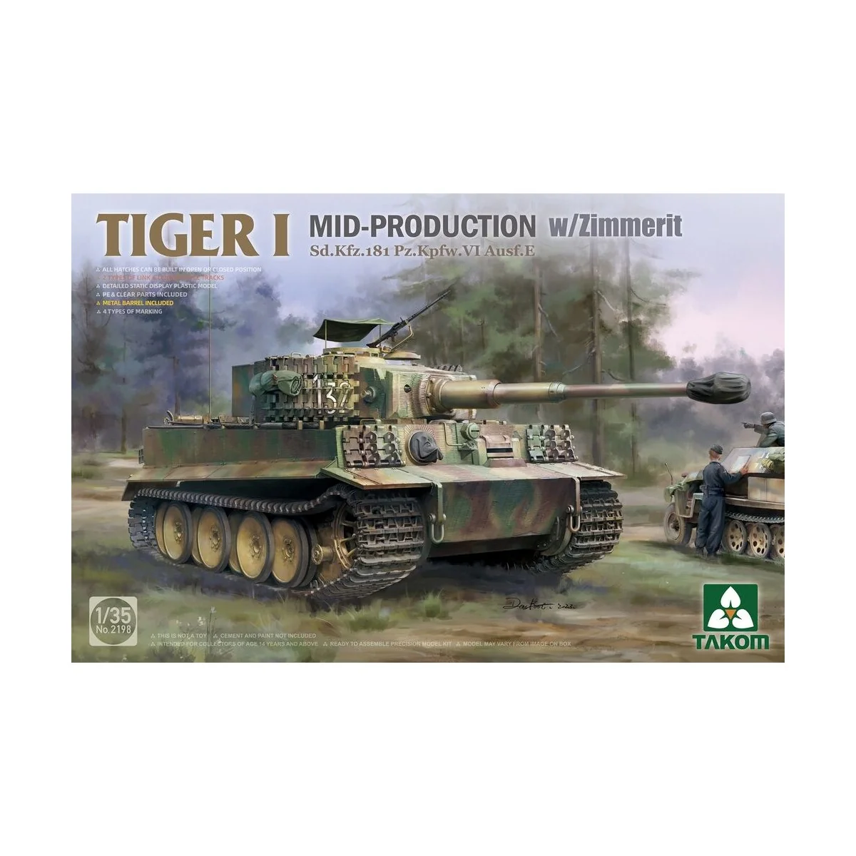 Tiger I Mid-Production w/Zimmerit Sd.Kfz.181 Pz.Kpfw.VI Ausf.E, 1/3... Tiger I Mid-Production w/Zimmerit Sd.Kfz.181 Pz.Kpfw.VI Ausf.E, 1/3...
