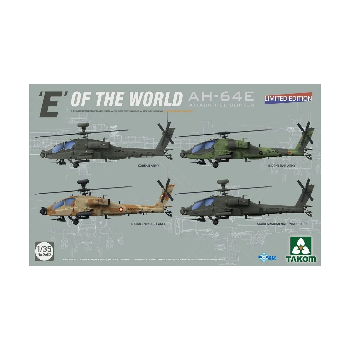 E' OF THE WORLD AH-64E ATTACK HELICOPTER (LIMITED EDITION) - Takom ...