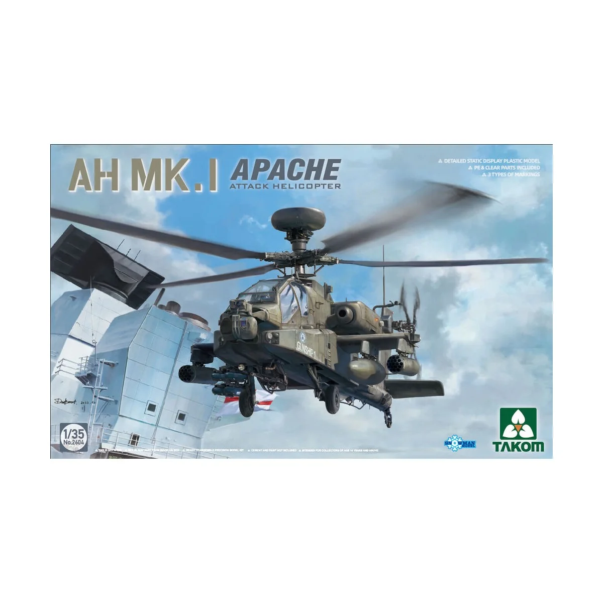 AH Mk.I Apache Attack Helicopter, 1/35 - Takom TAK2604