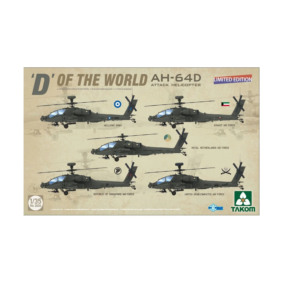 D' Of The World AH-64D Attack Helicopter (Limited Edition), 1/35 - ...