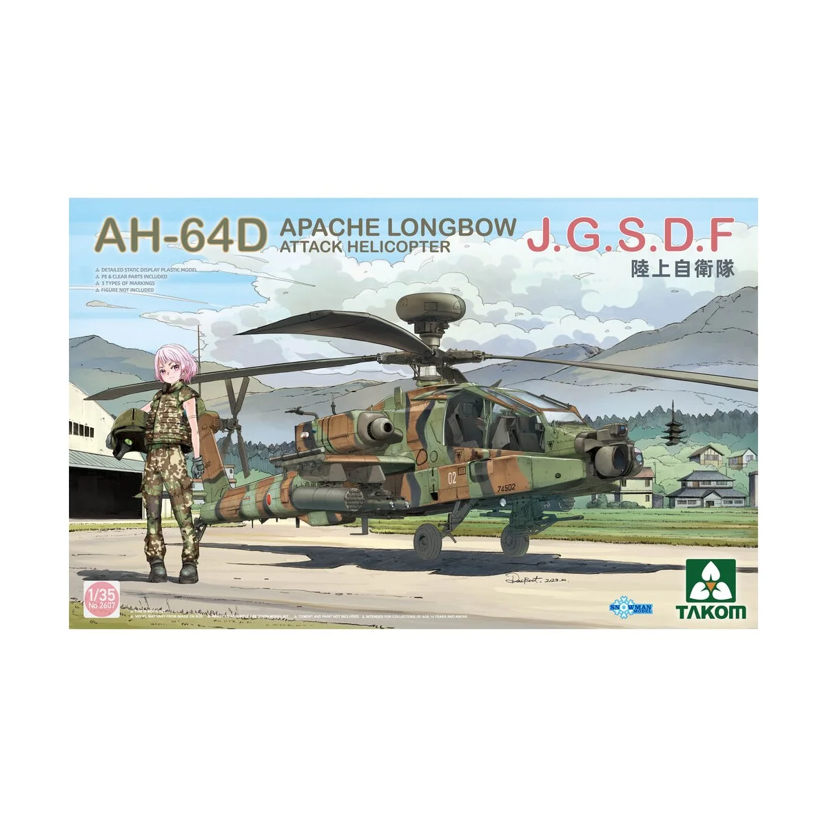 AH-64D Apache Longbow Attack Helicopter J.G.S.D.F, 1/35 - Takom TAK...