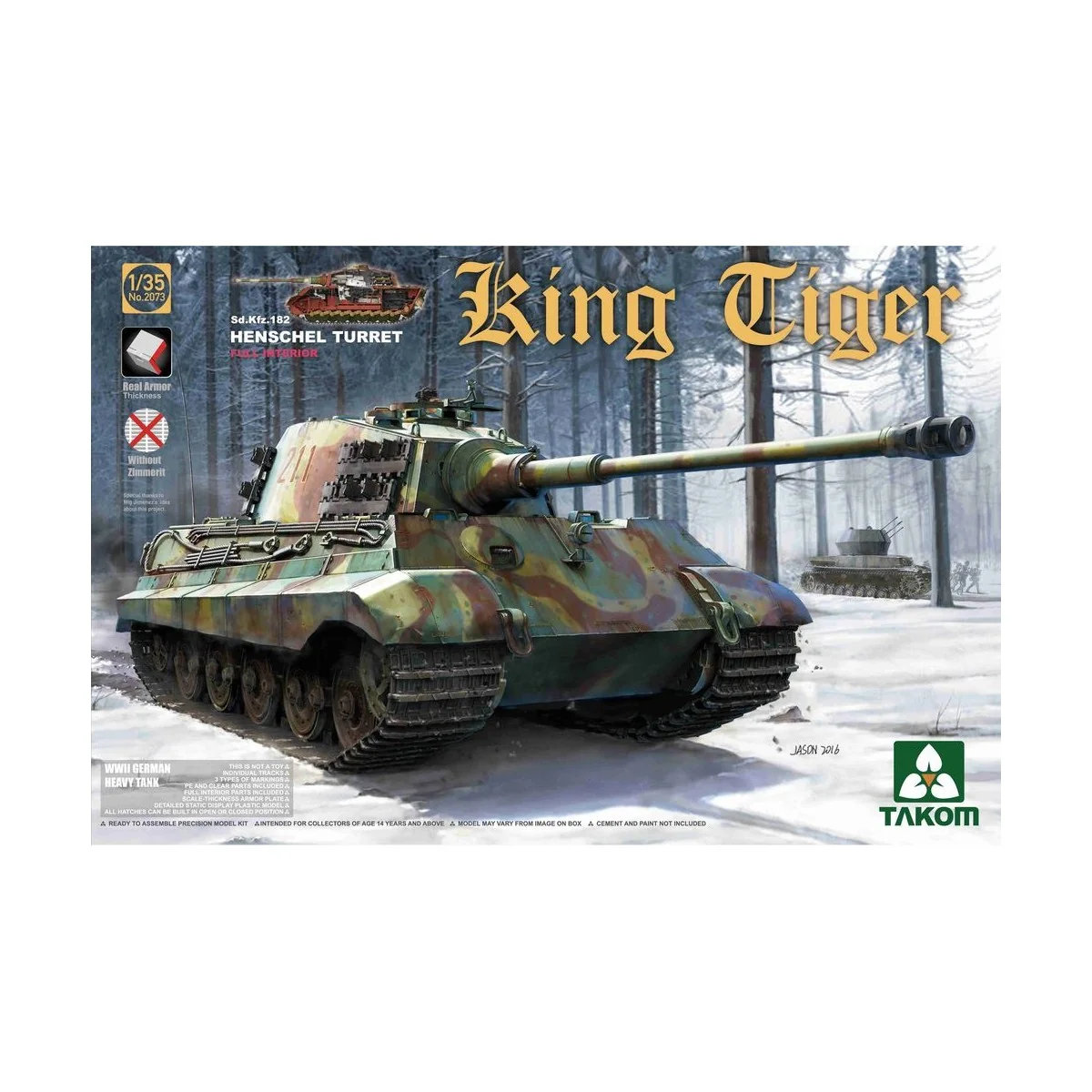 WWII German Heavy Tank Sd.Kfz.182 King Tiger Henschel Turret w/inte...