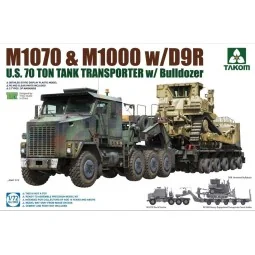 U.S. M1070&M1000 w/D9R 70 Ton Tank Transporter w/Bulldozer, 1/72 - ...