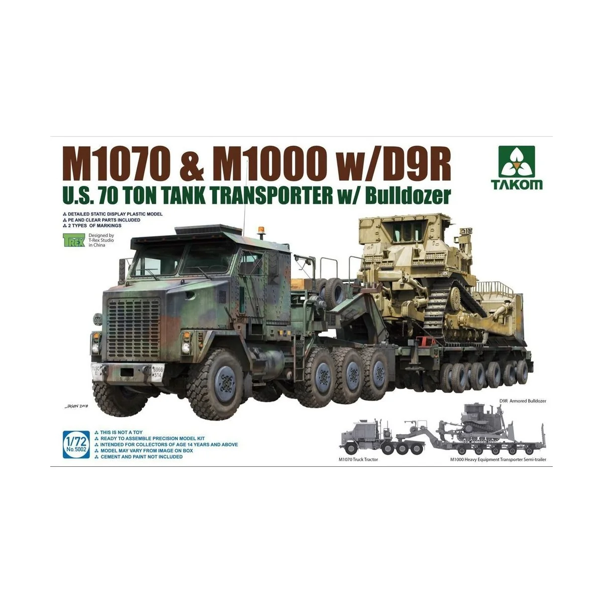 U.S. M1070&M1000 w/D9R 70 Ton Tank Transporter w/Bulldozer - Takom ...