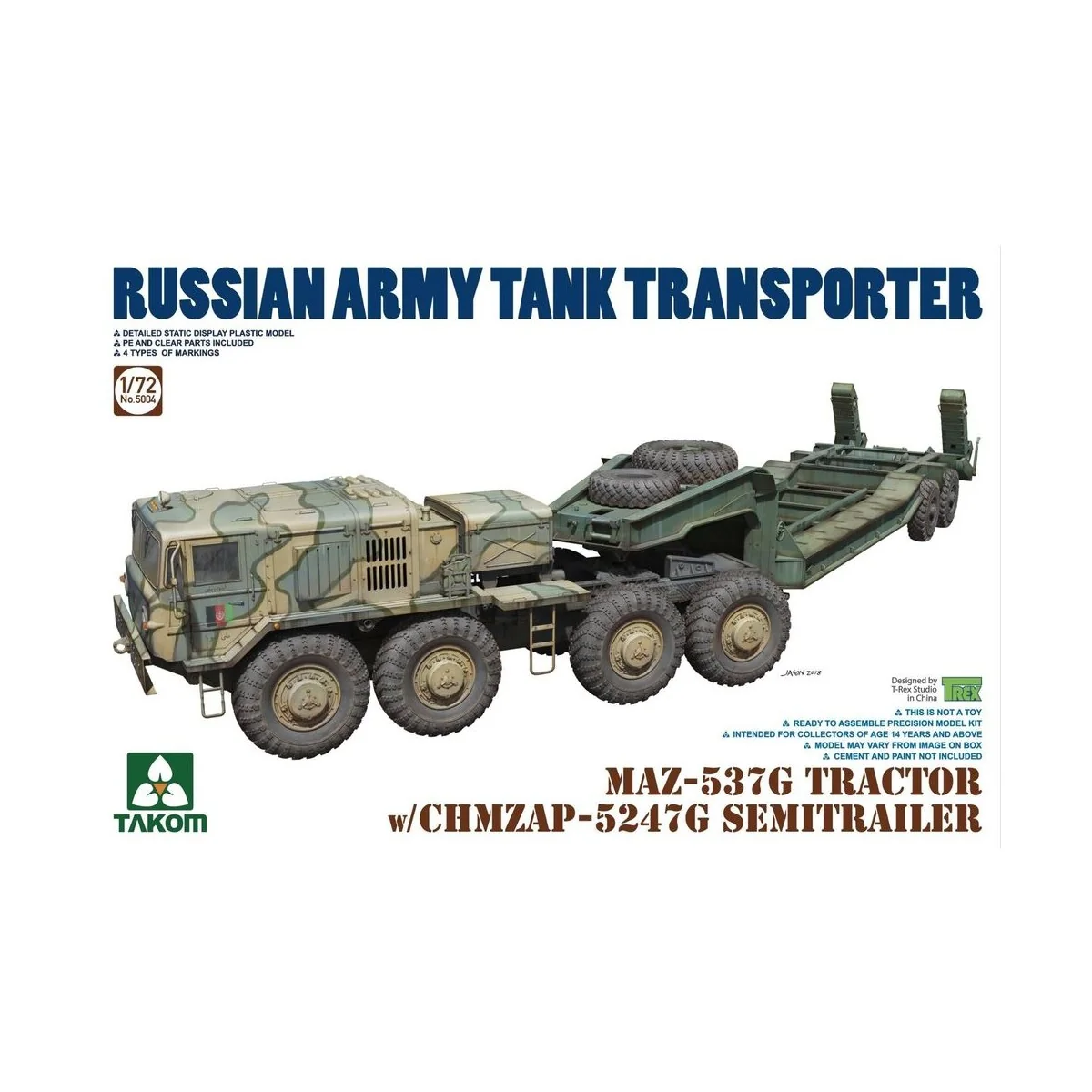 MAZ-537G Tractor w/CHMZAP-5247G SEMITRRAILER, 1/72 - Takom TAK5004