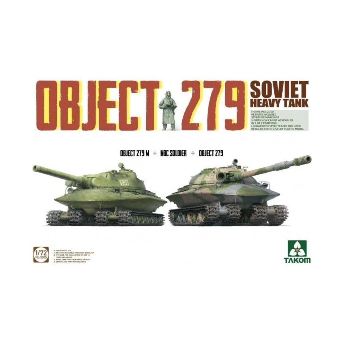 Object 279+Object 279M+NBC Soldier Soviet Heavy Tank, 1/72 - Takom ...