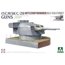 15 CMSK C/28 BATTLESHIP BISMARCK Bb II/Stb II Turret, 1/72 - Takom ...
