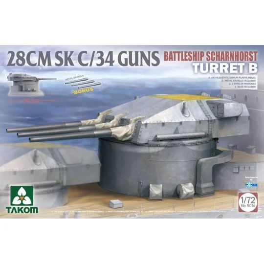 BATTLESHIP SCHARNHORST Tur. B 28CMSK C/34GUNS - Takom TAK5016