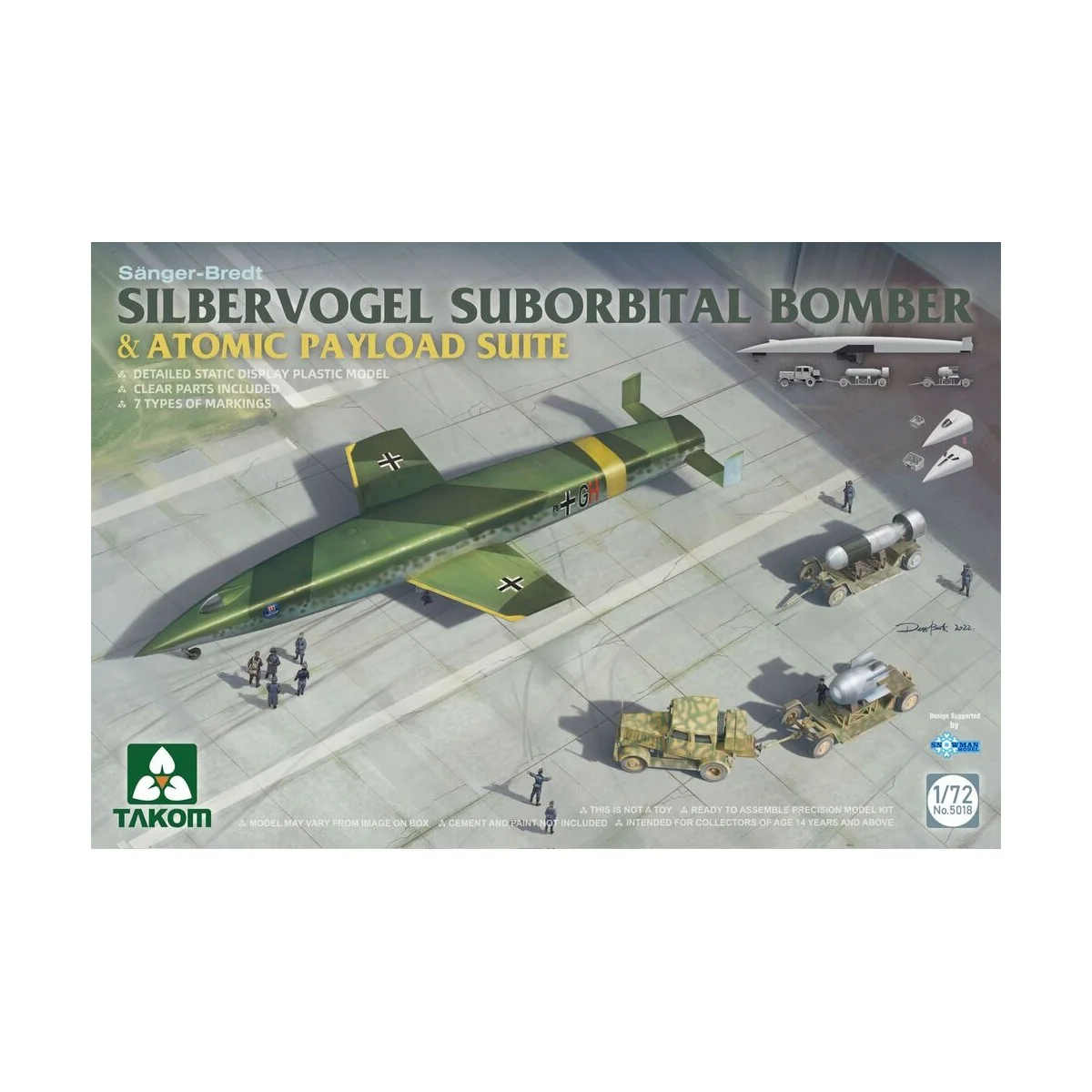 SILBERVOGEL SUBORBITAL BOMBER & ATOMIC PAYLOAD SUITE, 1/72 - Takom ... SILBERVOGEL SUBORBITAL BOMBER & ATOMIC PAYLOAD SUITE, 1/72 - Takom ...