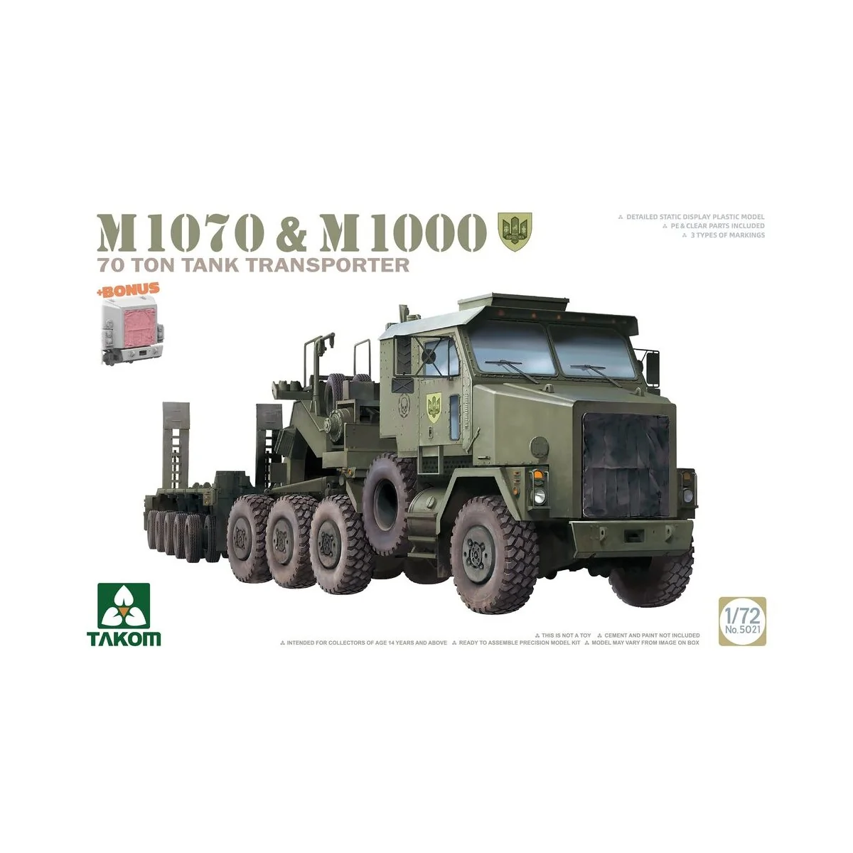 M1070&M1000 70 TON TANK TRANSPORTER, 1/72 - Takom TAK5021 M1070&M1000 70 TON TANK TRANSPORTER, 1/72 - Takom TAK5021