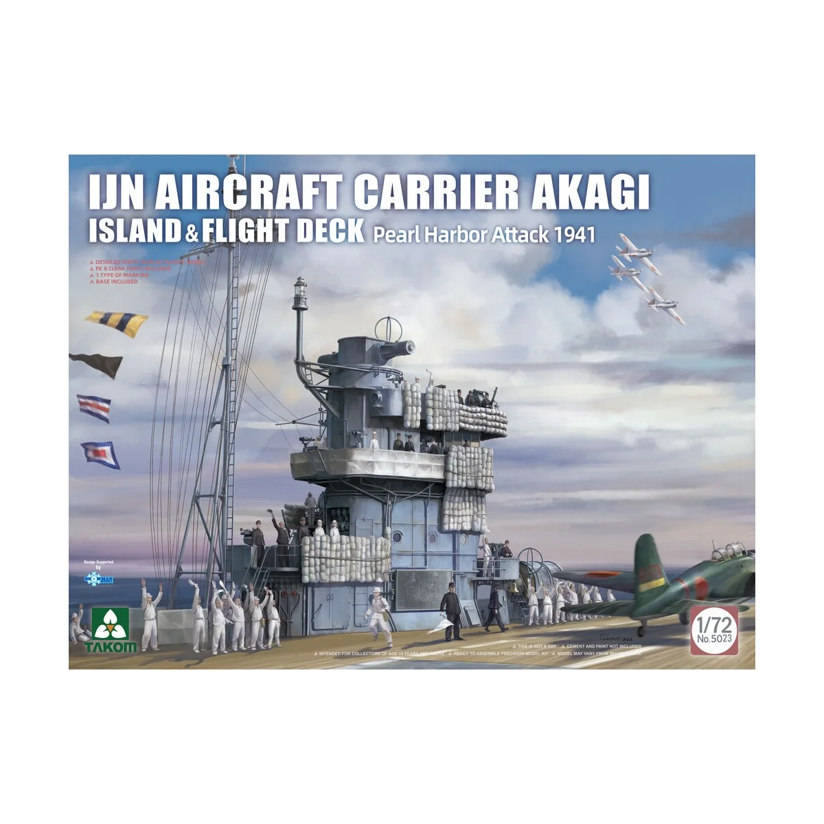 IJN Aircraft Carrier Akagi Island & Flight Deck Pearl Harbor Attack...
