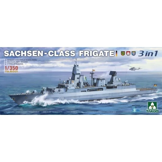 Sachsen-Class Frigate 3 in 1 - Takom TAK6001