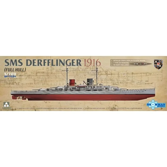 SMS DERFFLINGER 1916 (FULL HULL) - Takom TAKSP7034