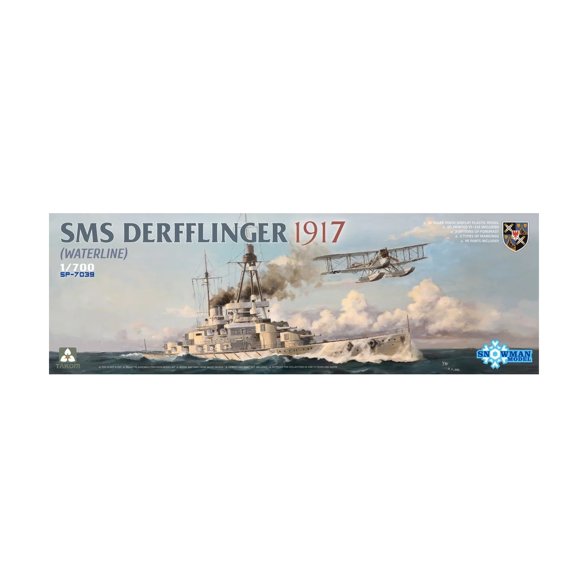SMS Derfflinger1917(Waterline) w/3D printed FF-33E - Takom TAKSp7039