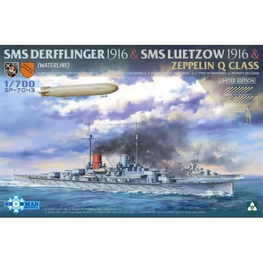 SMS DERFFLINGER 1916 & SMS LUETZOW 1916  & ZEPPELIN Q CLASS (LIMITE...