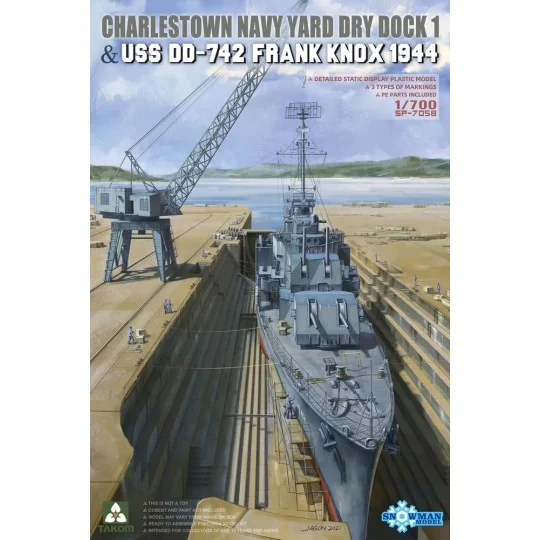 CHARLESTOWN NAVY YARD DRY DOCK 1 & USS DD-742 FRANK KNOX 1944, 1/70... CHARLESTOWN NAVY YARD DRY DOCK 1 & USS DD-742 FRANK KNOX 1944, 1/70...