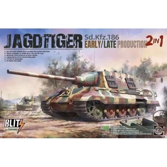 Sd.Kfz.186 Jagdtiger early/late production 2 in 1, 1/35 - Takom TAK... Sd.Kfz.186 Jagdtiger early/late production 2 in 1, 1/35 - Takom TAK...