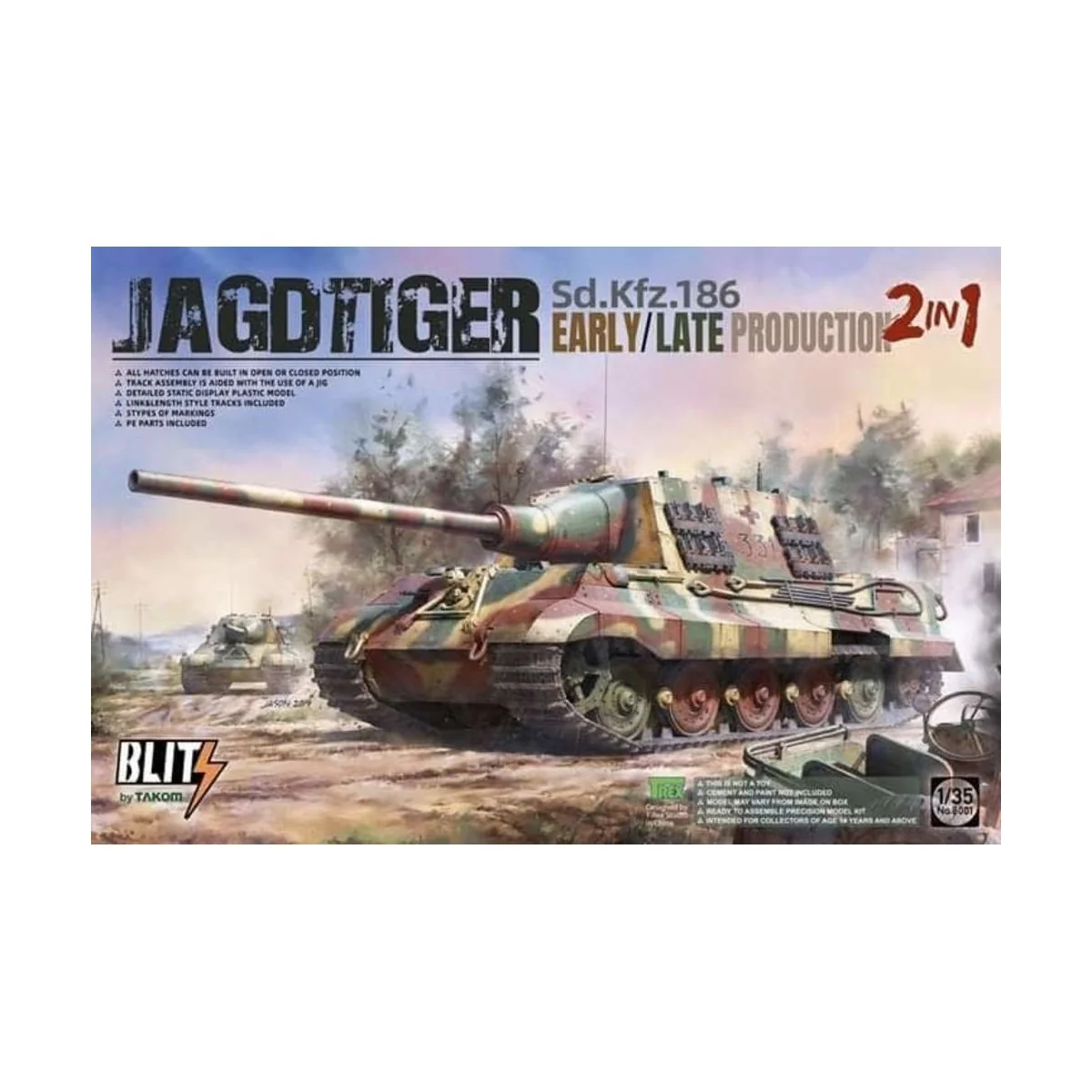 Sd.Kfz.186 Jagdtiger early/late production 2 in 1, 1/35 - Takom TAK... Sd.Kfz.186 Jagdtiger early/late production 2 in 1, 1/35 - Takom TAK...