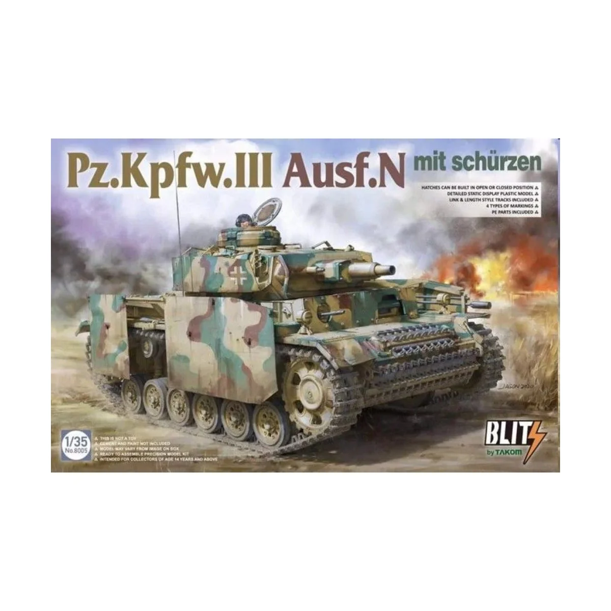 Pz.Kpfw.III Ausf.N mit Schürzen - Takom TAK8005
