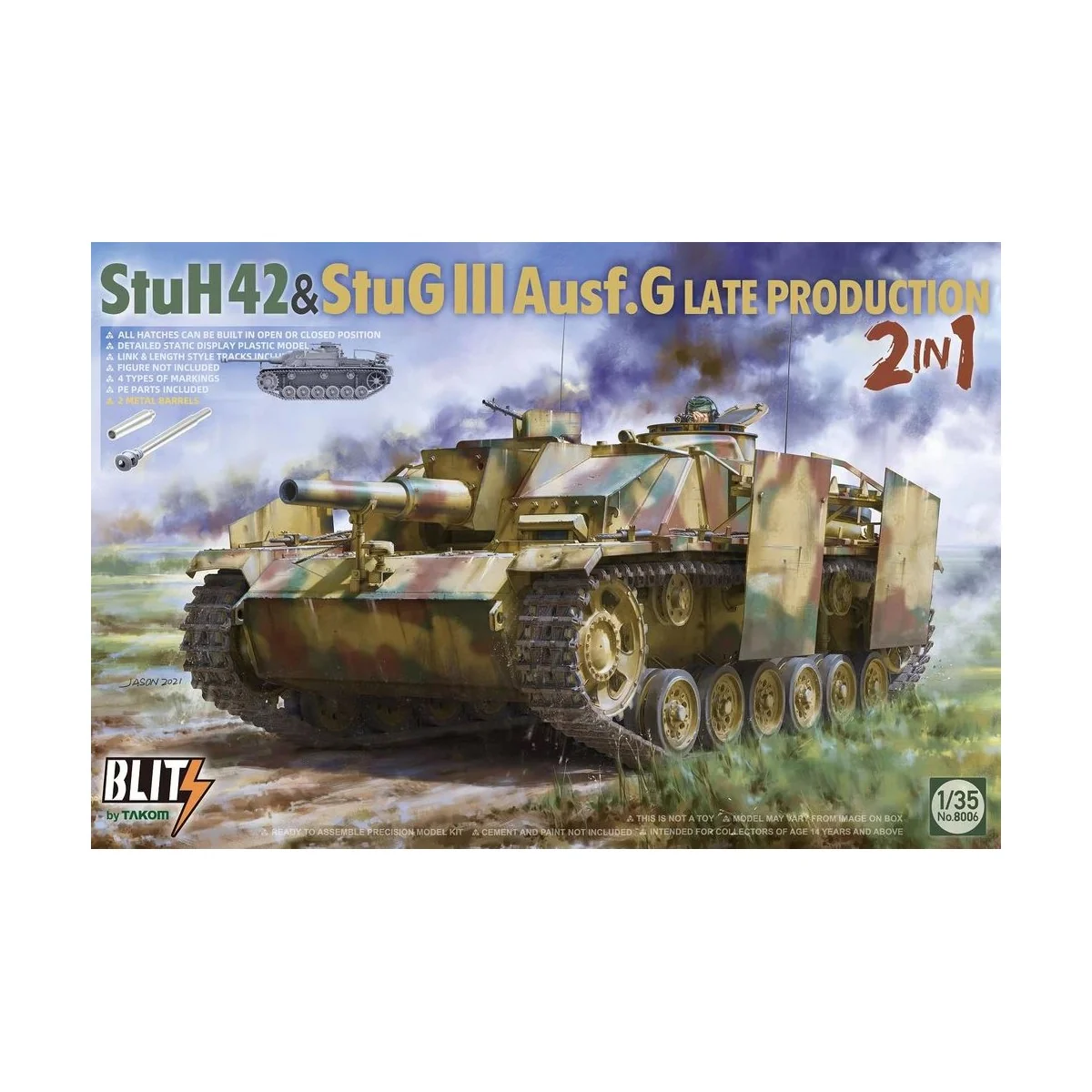 StuH42&StuG III Ausf.G Late Prodution 2 in 1 - Takom TAK8006