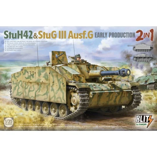 StuH42&StuG III Ausf.G Early Prodution 2in1, 1/35 - Takom TAK8009 StuH42&StuG III Ausf.G Early Prodution 2in1, 1/35 - Takom TAK8009