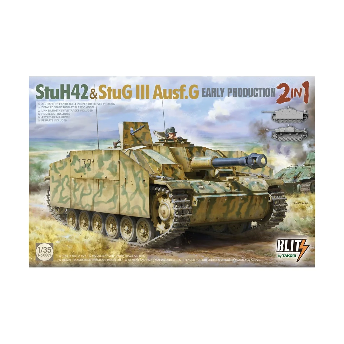 StuH42&StuG III Ausf.G Early Prodution 2in1, 1/35 - Takom TAK8009 StuH42&StuG III Ausf.G Early Prodution 2in1, 1/35 - Takom TAK8009