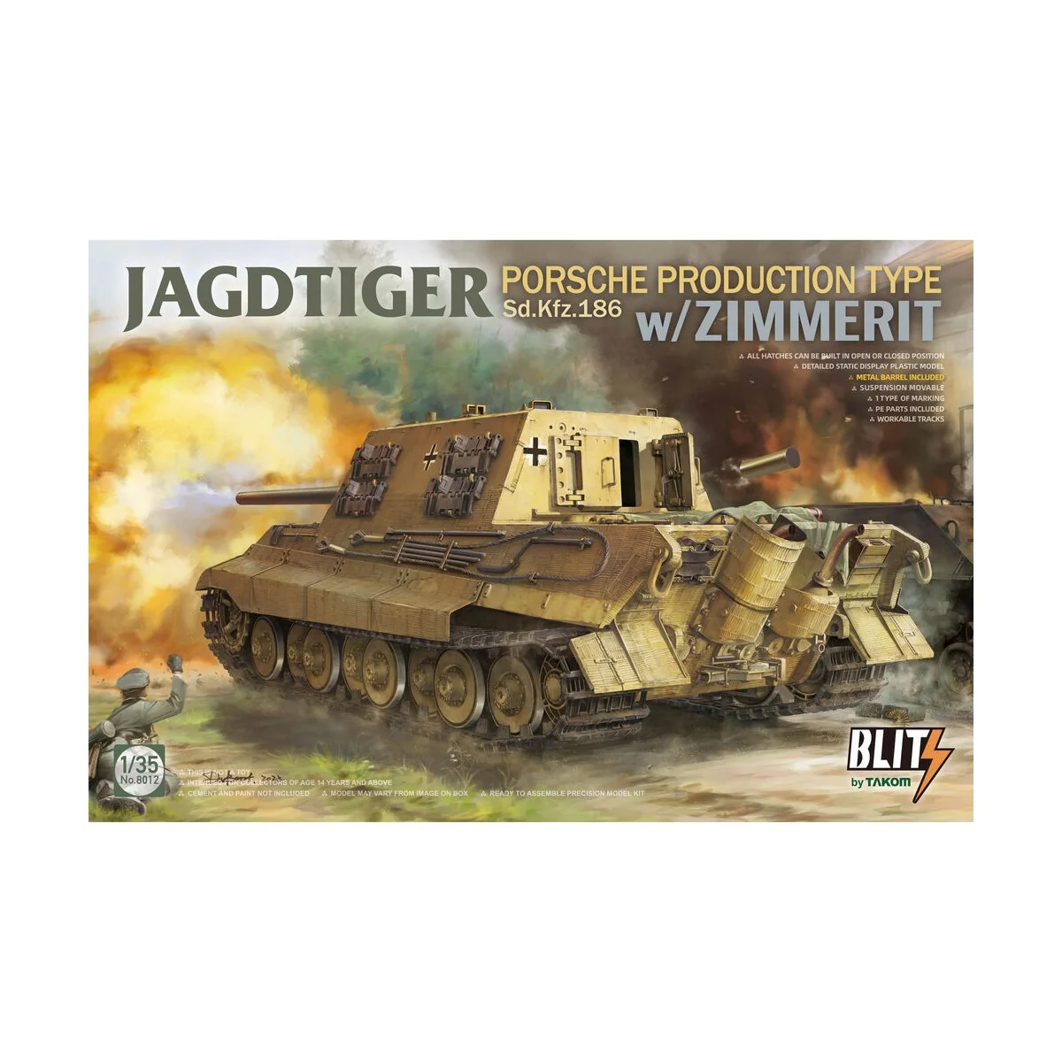 Jagdtiger Porsche Production Type Sd.Kfz.186 w/Zimmerit, 1/35 - Tak... Jagdtiger Porsche Production Type Sd.Kfz.186 w/Zimmerit, 1/35 - Tak...