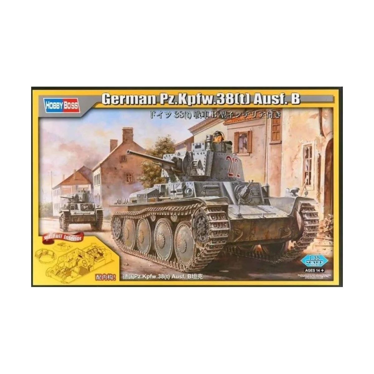 German Panzer Kpfw.38(t) Ausf.B, 1/35 - Hobby Boss 80141 German Panzer Kpfw.38(t) Ausf.B, 1/35 - Hobby Boss 80141