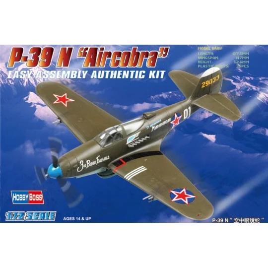 American P-39 N 'Aircacobra', 1/72 - Hobby Boss 80234 American P-39 N 'Aircacobra', 1/72 - Hobby Boss 80234