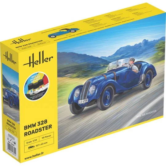STARTER KIT BMW 328 Roadster, 1/24 - Heller 56701 STARTER KIT BMW 328 Roadster, 1/24 - Heller 56701