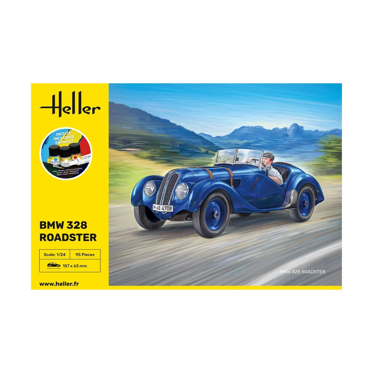 STARTER KIT BMW 328 Roadster, 1/24 - Heller 56701 STARTER KIT BMW 328 Roadster, 1/24 - Heller 56701