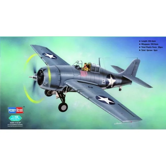 F4F-4 Wildcat Fighter, 1/48 - Hobby Boss 80328 F4F-4 Wildcat Fighter, 1/48 - Hobby Boss 80328