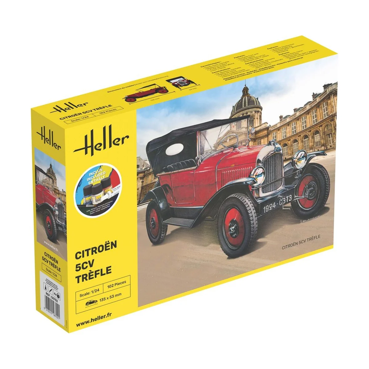 STARTER KIT Citroen Trefle, 1/24 - Heller 56702 STARTER KIT Citroen Trefle, 1/24 - Heller 56702