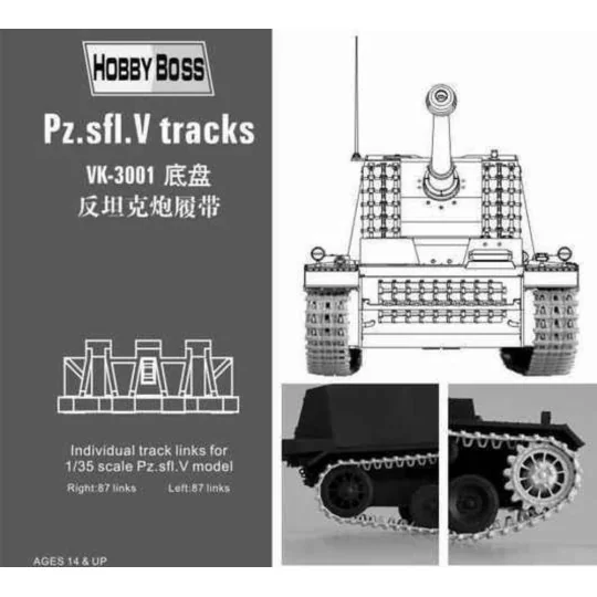 Pz.Sfl.V ''Sturer Emil'' tracks, 1/35 - Hobby Boss 81001 Pz.Sfl.V ''Sturer Emil'' tracks, 1/35 - Hobby Boss 81001