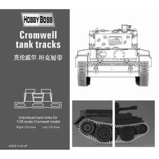 Cromwell tank tracks, 1/35 - Hobby Boss 81004 Cromwell tank tracks, 1/35 - Hobby Boss 81004
