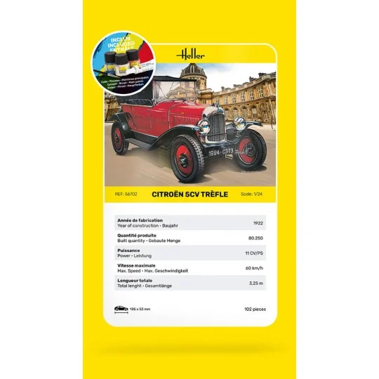 STARTER KIT Citroen Trefle, 1/24 - Heller 56702 STARTER KIT Citroen Trefle, 1/24 - Heller 56702
