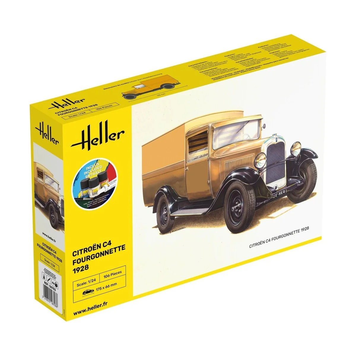 STARTER KIT Citroen C4 Fourgonnette 1928, 1/24 - Heller 56703