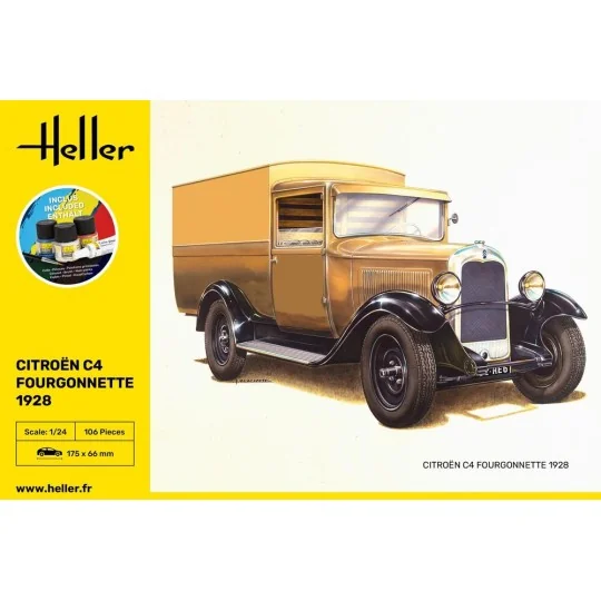 STARTER KIT Citroen C4 Fourgonnette 1928, 1/24 - Heller 56703