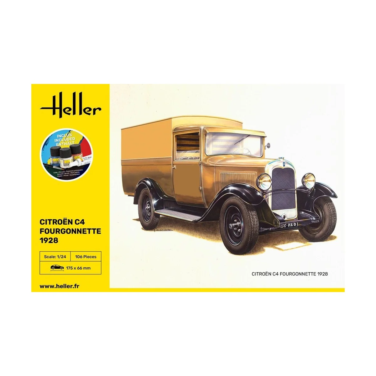 STARTER KIT Citroen C4 Fourgonnette 1928, 1/24 - Heller 56703