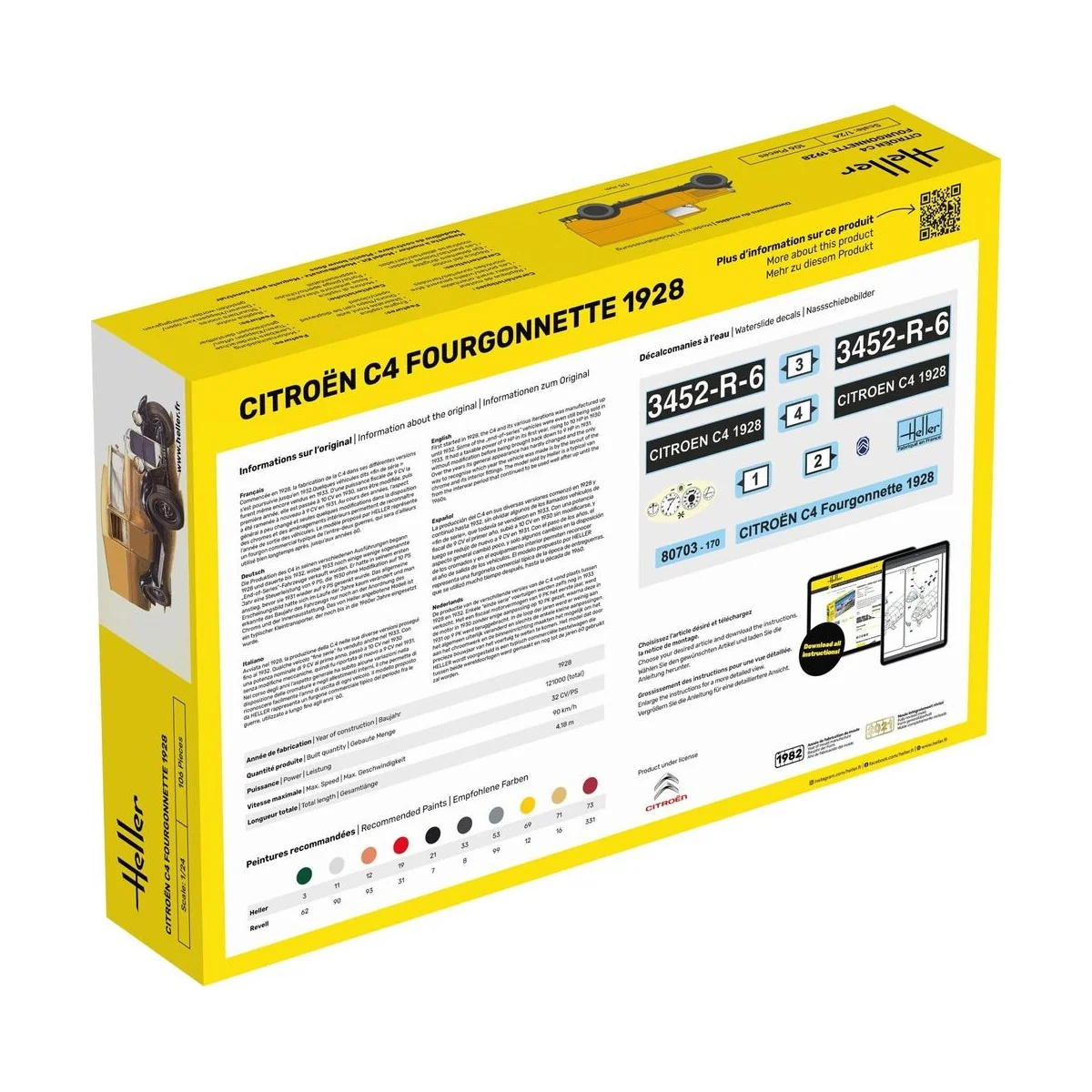 STARTER KIT Citroen C4 Fourgonnette 1928 - Heller 56703