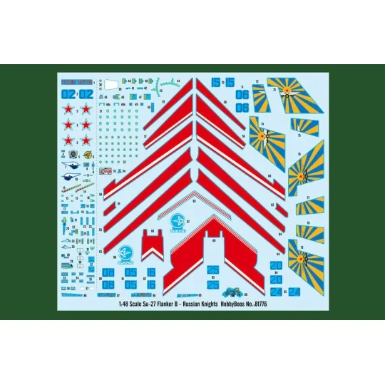 Su-27 Flanker B - Russian Knights Aerobatic Team, 1/48 - Hobby Boss...