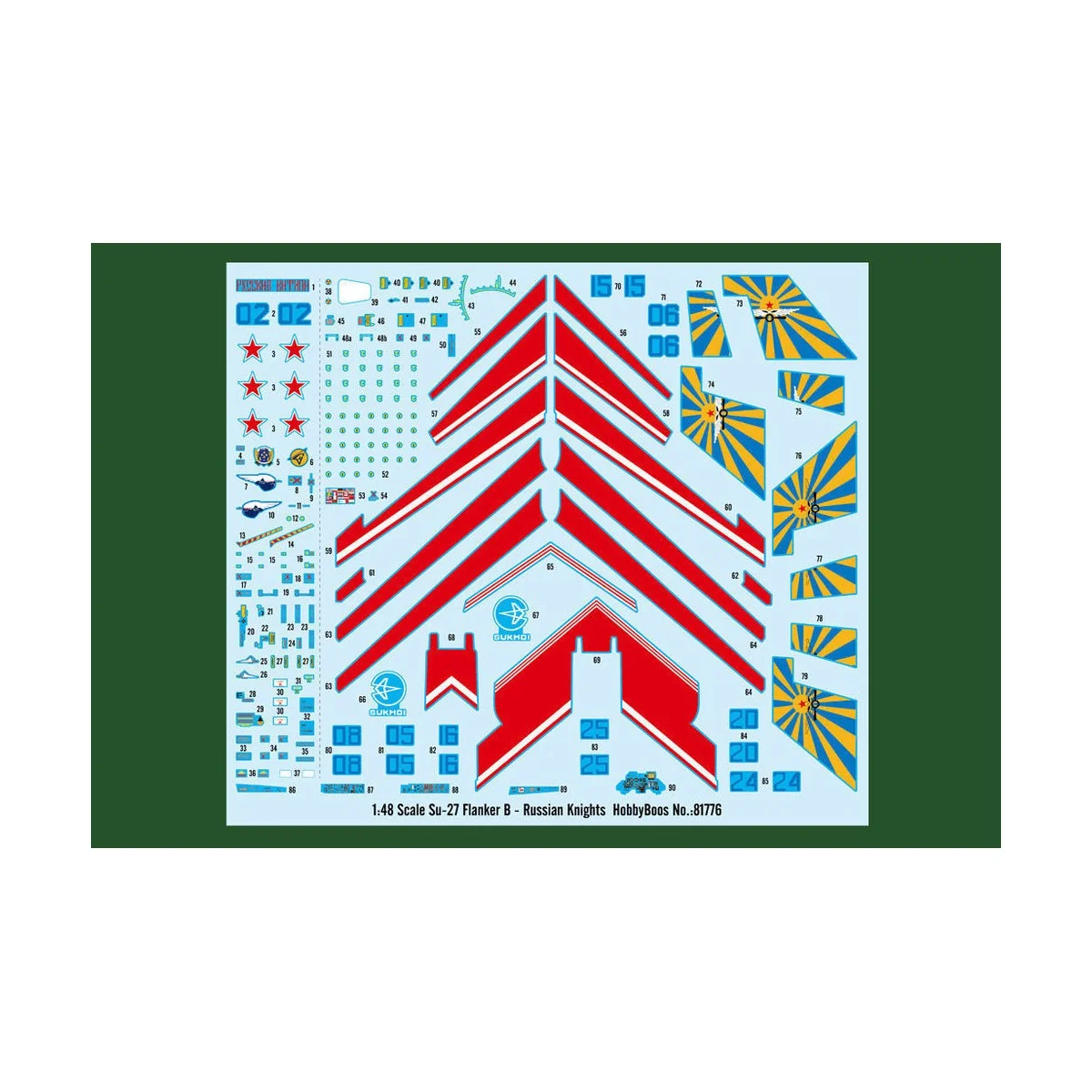 Su-27 Flanker B - Russian Knights Aerobatic Team, 1/48 - Hobby Boss...