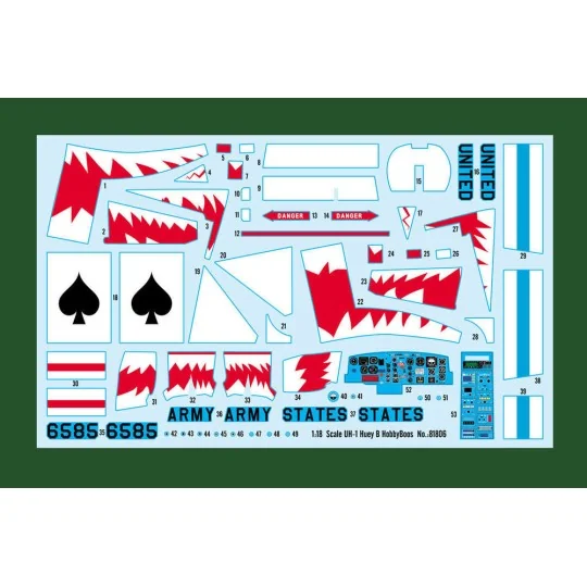 UH-1 Huey B, 1/18 - Hobby Boss 81806